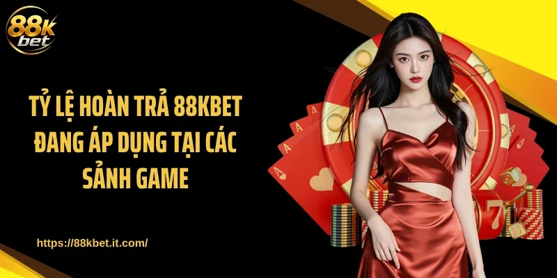 Tỷ lệ hoàn trả 88KBET đang áp dụng tại các sảnh game